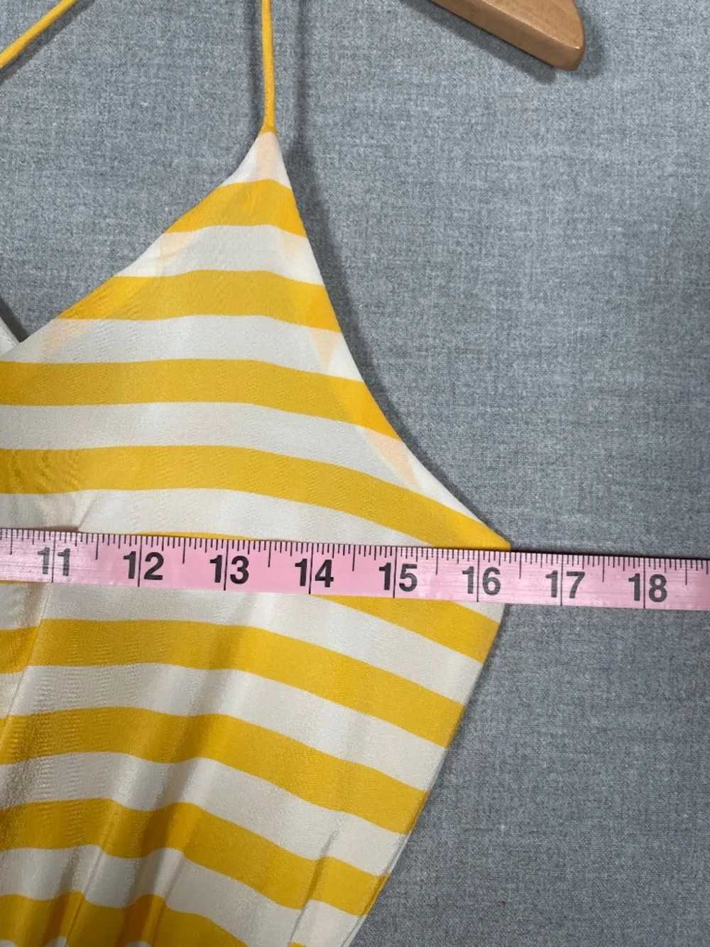 J. Crew Carrie Silk Midi Dress 0 Yellow White Stripe Cami Racerback Side Slit